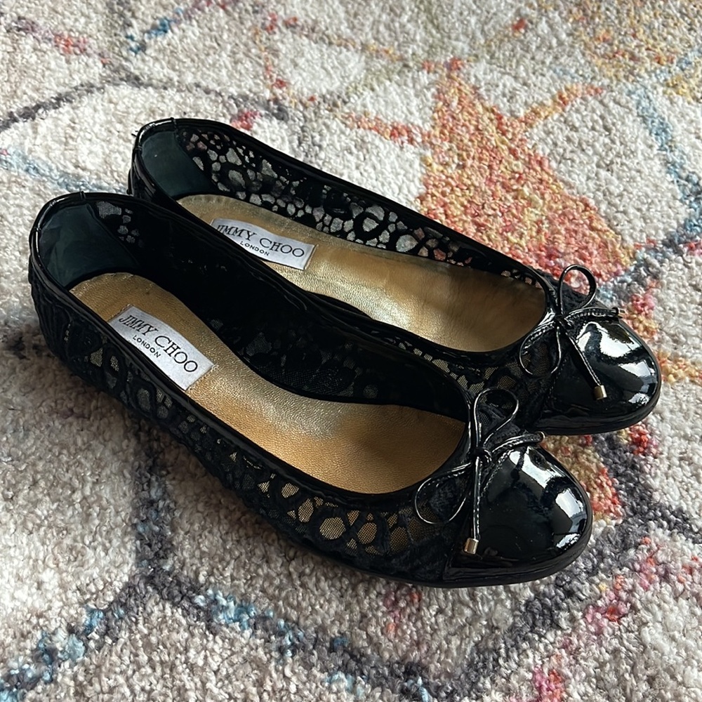 JIMMY CHOO Waltz Lace Flats - 38